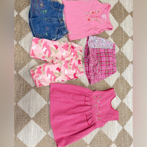 OshKosh B'gosh Other - Vintage 90s Y2K OshKosh B’Gosh lot top dress embroidered denim shorts skort baby